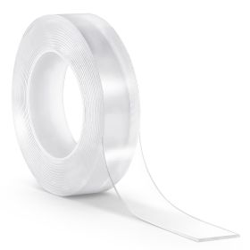 Double Sided Tape Heavy Duty, 16 ft Long Nano Mounting Tape, Strong Adhesive & Reusable, Clear Two Sided Wall Tape