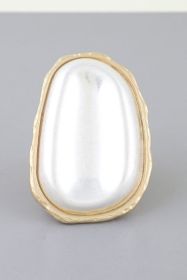 Polished Pearl Stone Wrap Ring