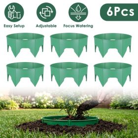 6/12-Pack Adjustable Plant Grow Rings with Hand Shovel, Snap-Together Interlocking PP Plant Surround Guard for Vegetables, Flowers, Shrubs Outdoo (Option: 6Pcs)