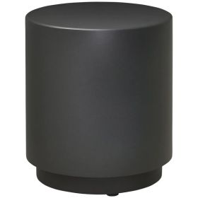 Terrazzo Finish Side Table, 17" Round End Table for Indoor and Outdoor, Charcoal Grey (Option: Charcoal Grey)