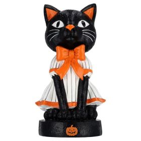 Resin Vintage Cat Decoration, Multicolor, 8.75, Halloween By Way To Celebrate (Option: Black)