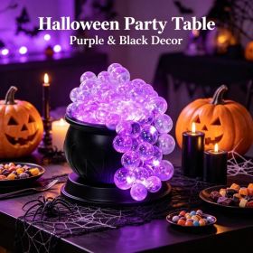 Vintage-Style Witch Themed Halloween Candy Jar, Purple & Black Color Scheme, Desktop Storage Container for Candies, Holiday Tabletop Party Decora (Option: as pic)