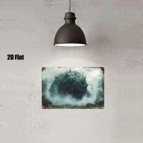 Fantasy Forest Metal Sign 8x12, Rustic Iron Wall Art Mysterious Nature Decor (Option: Tin)