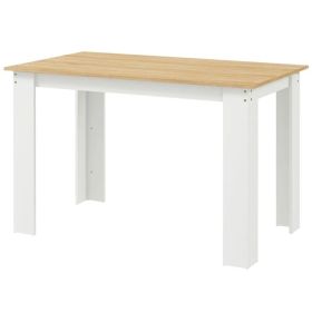 47" Kitchen Table for 4-6 People, Dining Table with Wood Effect for Dining Room, Oak (Option: Oak)