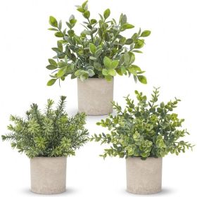 Fake Artificial Plants 3 Units, Small Faux Plants For Office, Bathroom, Bedroom And Home Decor (Option: Multi)