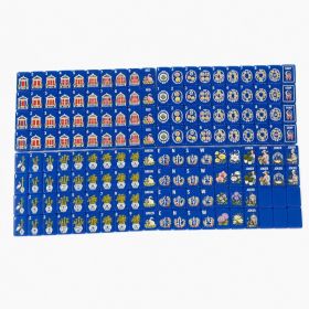 Cobalt Garden Acrylic Mahjong Set, 160 Tiles American Mahjong Game Set, Floral Inspired Designer Mahjong Tiles With Jokers (Option: Cobalt Garden Acrylic Mahjong-Game Night)