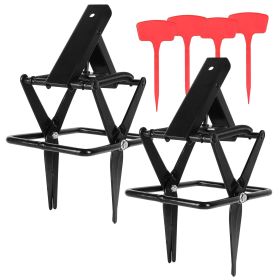 2PCS Easy Setup Mole Scissor Traps Outdoor Reusable Mole Rodent Control Trap Solid Metal Material For Lawn Garden Yard (Color: Black, size: Pro)