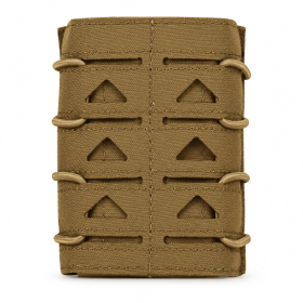 Open-Top Magazine Pouch, Adjustable Elastic Retention Mag Holder with Laser-Cut Mounting Panel for Tactical Belt, Vest and Backpack (Color: tan)