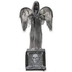 5.5ft Halloween Animatronic Decoration With Light Up Eyes And Shaking Wings (Option: As shown)