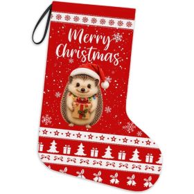 Hedgehog Gifts Christmas Stockings, Hedgehog Stockings For Christmas (Option: red)