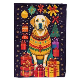 Labrador Retriever Holiday Christmas House Flag Large Porch Sleeve Pole Decorative Outside Yard Banner Artwork Wall Hanging, Polyester, House Siz (Option: Default)