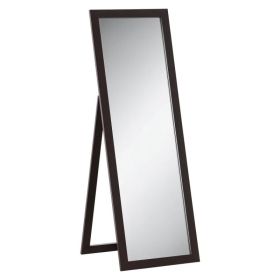 58" x 20" Full Length Mirror with Frame, Floor Standing Mirror, Rectangular Full Body Mirror for Bedroom, Living Room, Brown (Option: Brown)